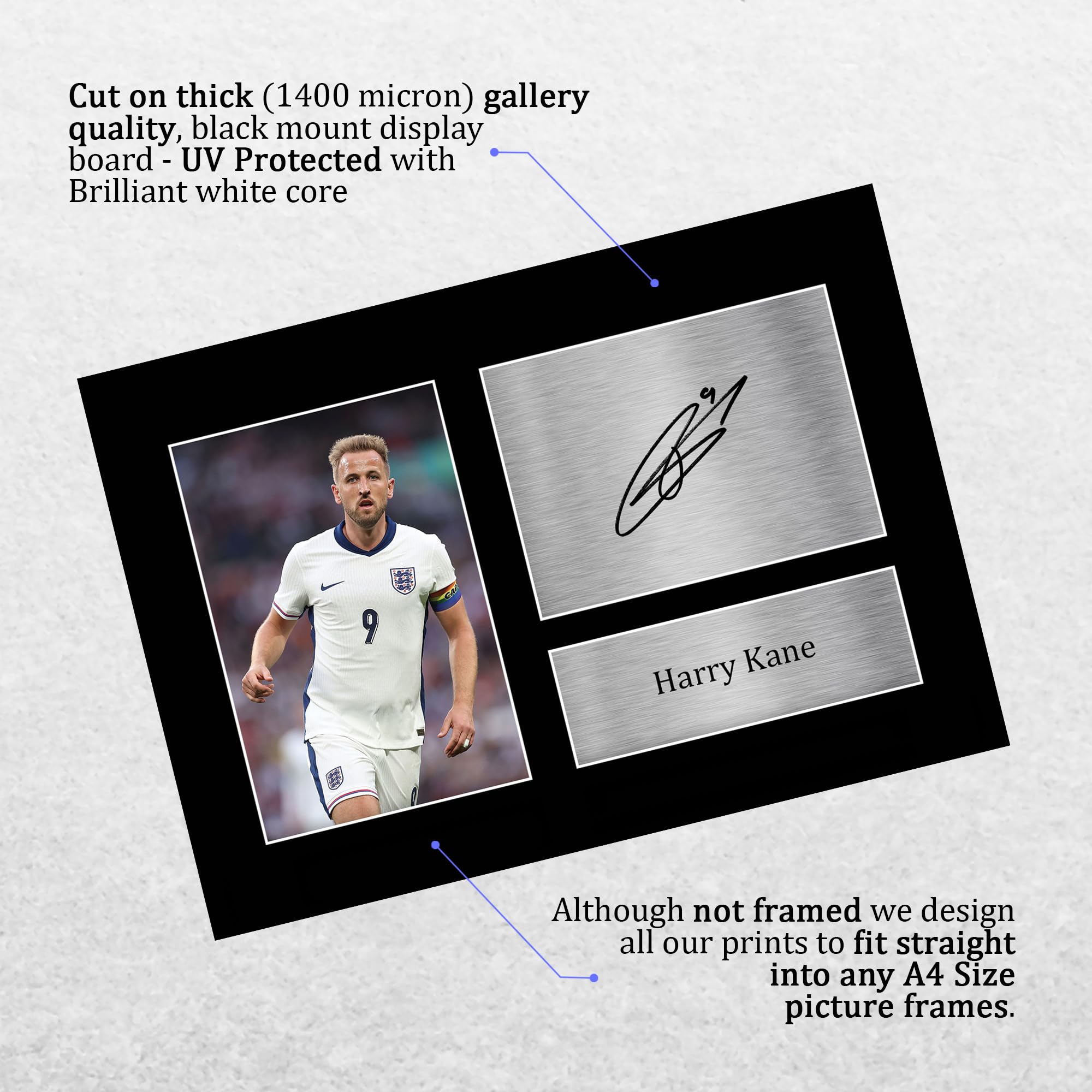 HWC Trading Harry Kane Gift Signed A4 Printed Autograph